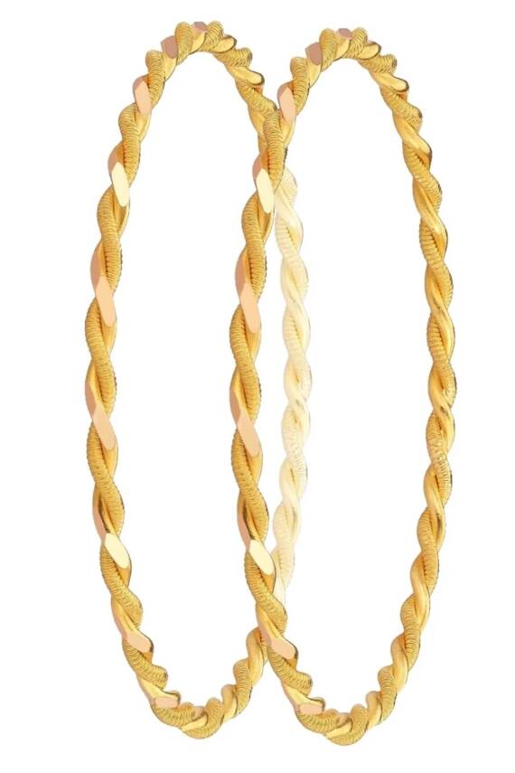 20 Gram (2*10) 22 Ayar İşçiliksiz Paftalı Burma Bilezik - 1
