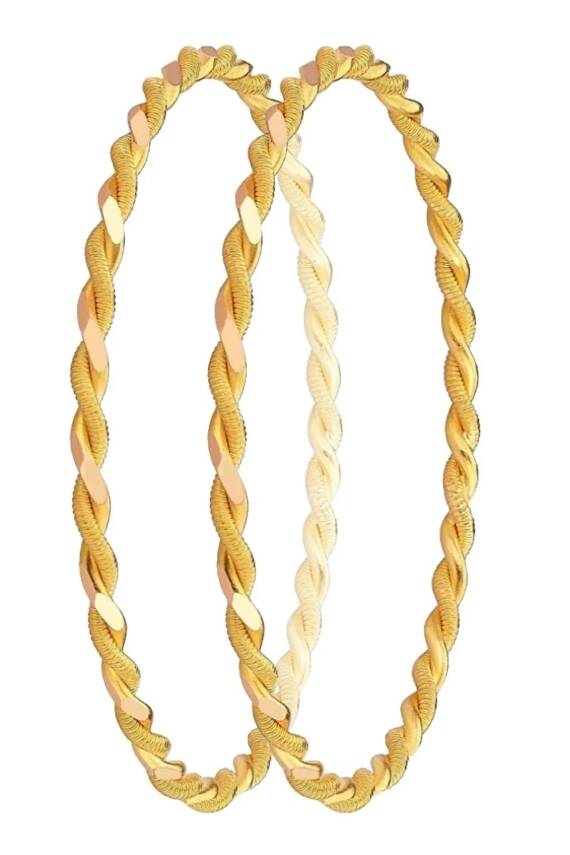 30 Gram (2*15) 22 Ayar İşçiliksiz Paftalı Burma Bilezik - 1