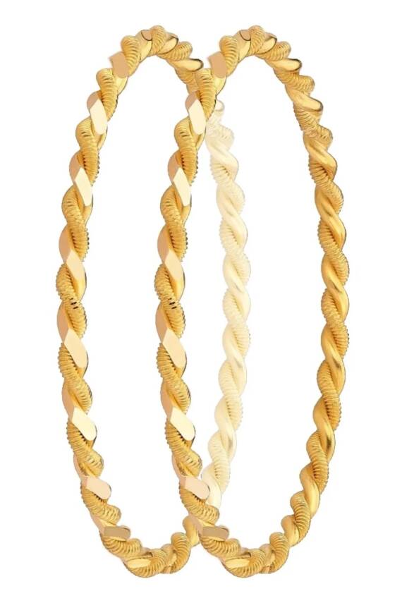 40 Gram (2*20) 22 Ayar İşçiliksiz Paftalı Burma Bilezik - 1