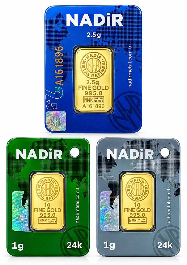 4,5 Gram (2,5+2) Külçe Gram Altın 24 Ayar - 1