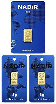 4,5 Gram (2,5+2) Külçe Gram Altın 24 Ayar - 3