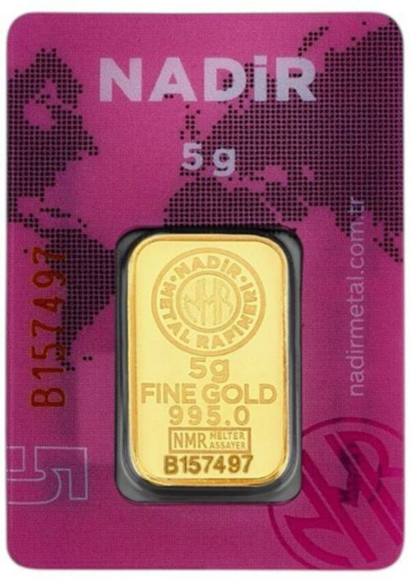 5 Gram Külçe Gram Altın 24 Ayar - 5