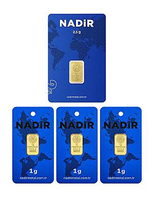 5,5 Gram (2,5+1+1+1) Külçe Gram Altın 24 Ayar - 3
