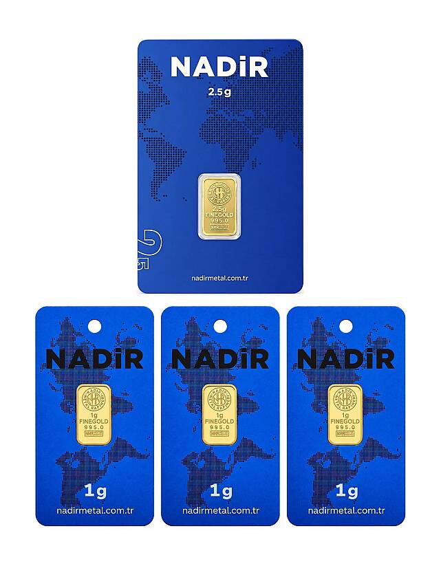 5,5 Gram (2,5+1+1+1) Külçe Gram Altın 24 Ayar - 3