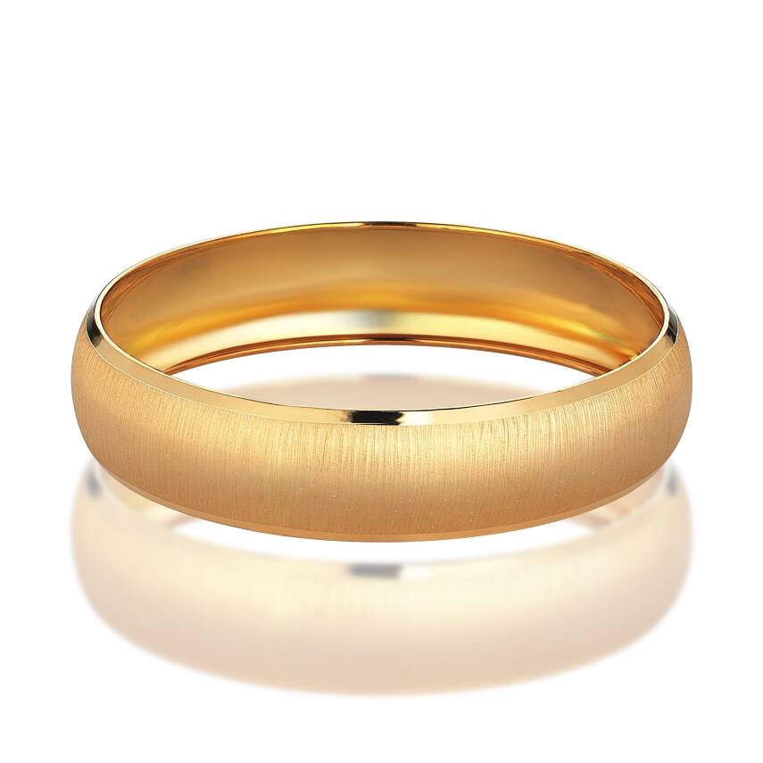 8 Ayar Altın Mat Simli (1.5 CM) Bilezik - 1