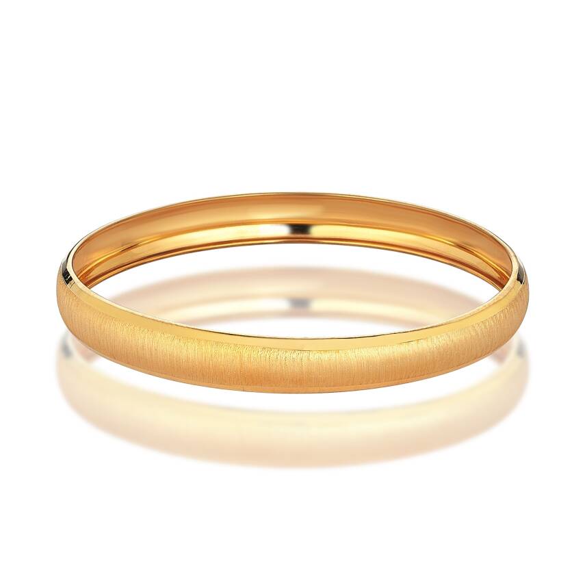 8 Ayar Altın Mat Simli (8 MM) Bilezik - 1