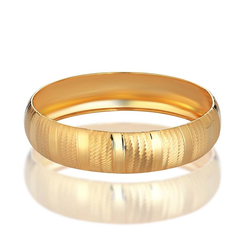 8 Ayar Altın Şarnelli (1.5 Cm) Bilezik - 1